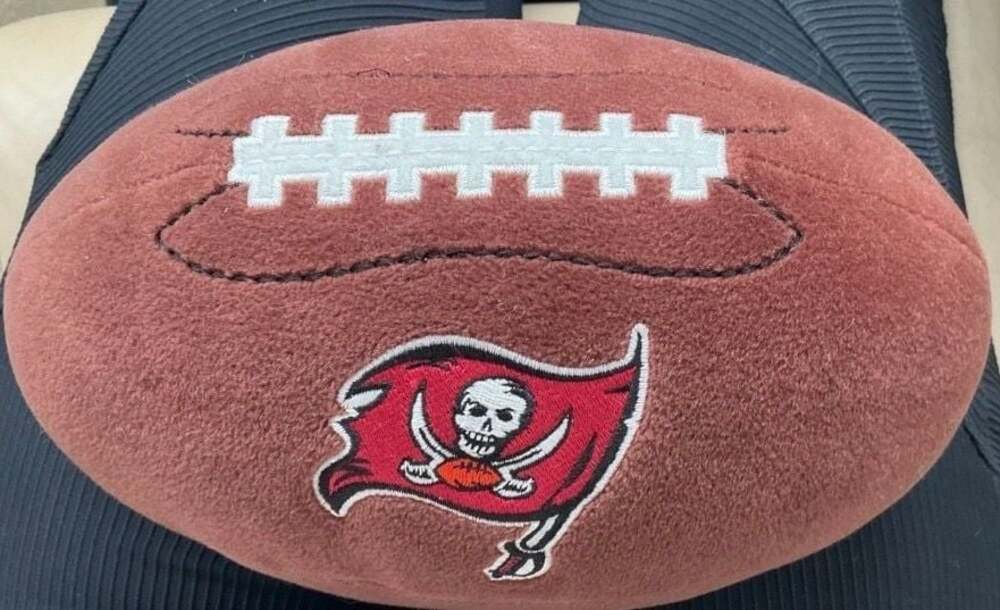 Tampa Bay Buccaneers Plush Football Pillow - Picture 2 of 4